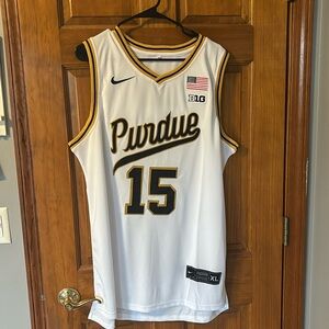 White Purdue Basketball Jersey, Zack Edey Nike
